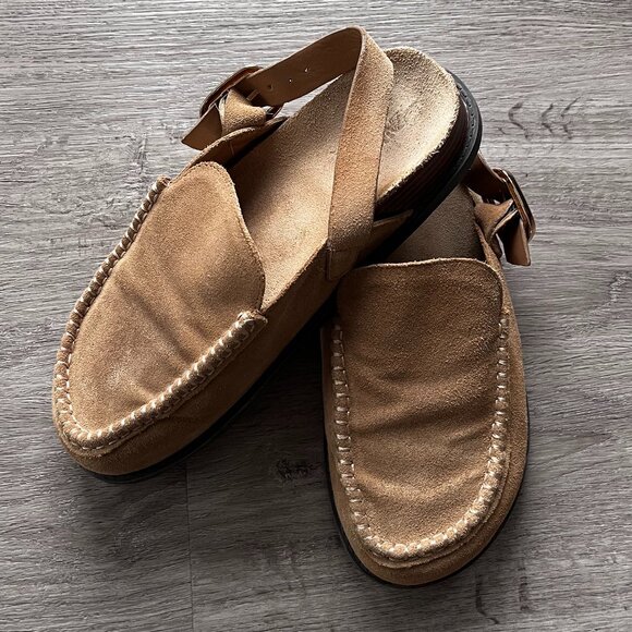 ZARA FLAT SUEDE CLOGS Size 39eu - Picture 2 of 8